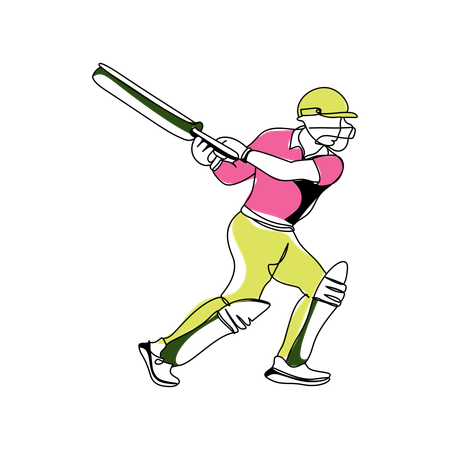 Cricket batsman  Illustration