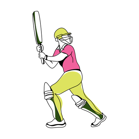 Cricket batsman  Illustration