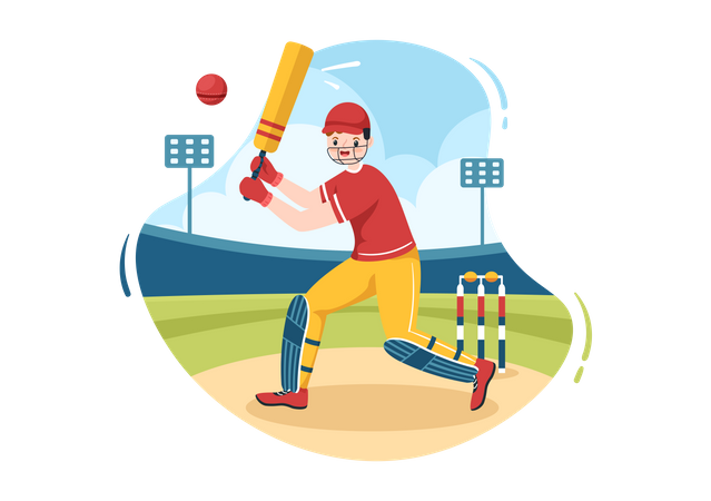 Cricket batsman  Illustration