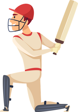 Cricket Batsman  Illustration
