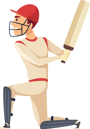 Sport Players Cricket Illustration