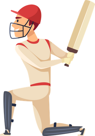 Cricket Batsman  Illustration