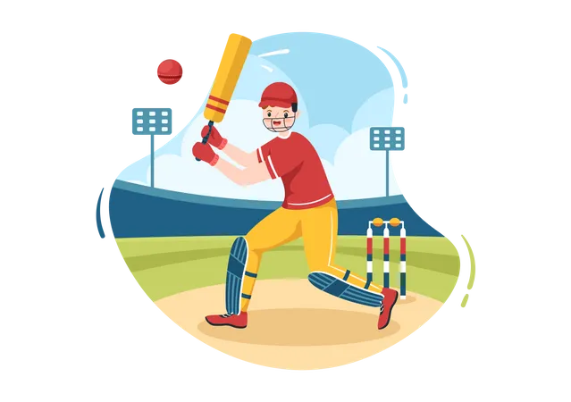 Cricket batsman  Illustration