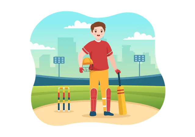 Cricket Batsman  Illustration