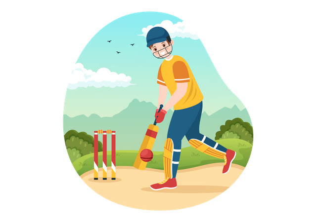 Cricket Batsman  Illustration