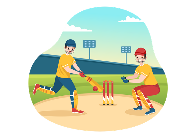 Cricket Batsman  Illustration