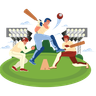 illustrations of cricket game
