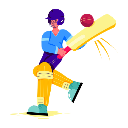 Cricketer  Illustration