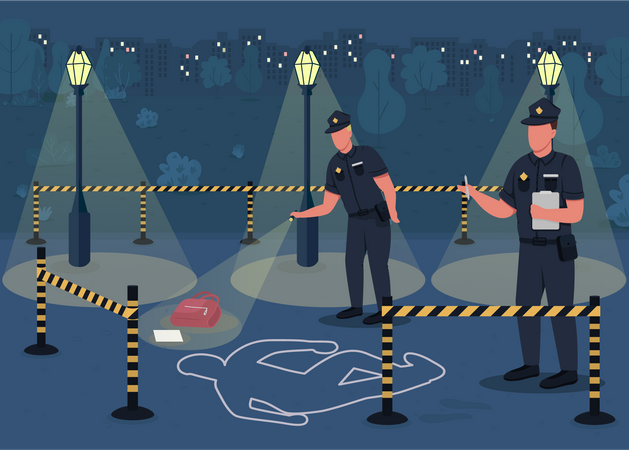 Crime investigation  Illustration