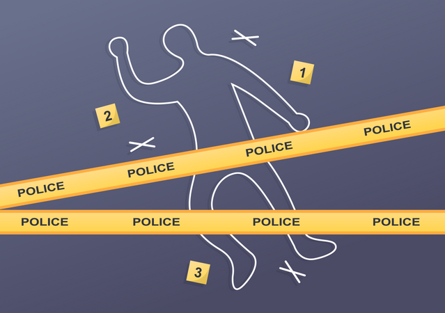 Crime scene  Illustration