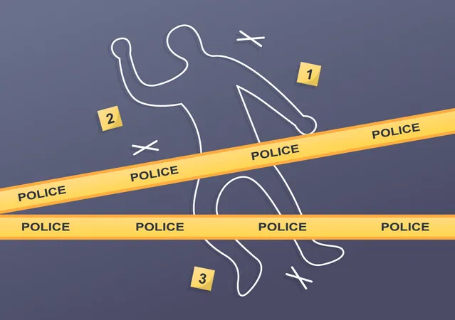 Crime scene  Illustration