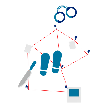 Crime scene map  Illustration