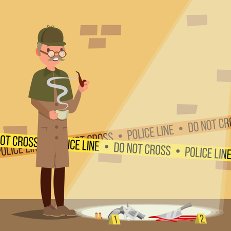 Crime Scene Vector  Illustration