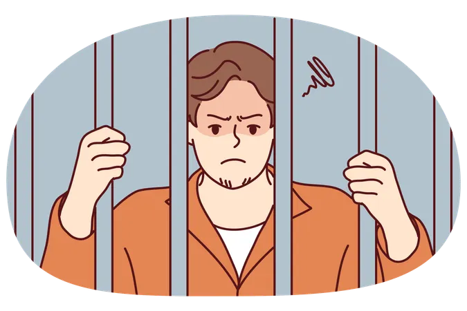 Un hombre enojado es arrestado tras unos frascos en prisión  Ilustración