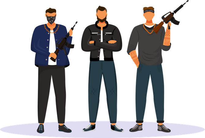 Criminal gang  Illustration