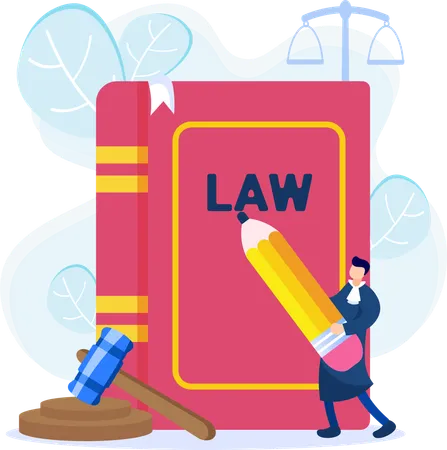 Illustration Vector Graphic Cartoon Character Of Law And Justice Illustration