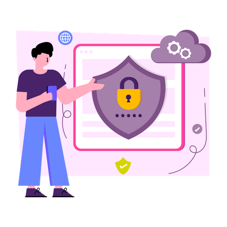 Criptografia em nuvem  Ilustração