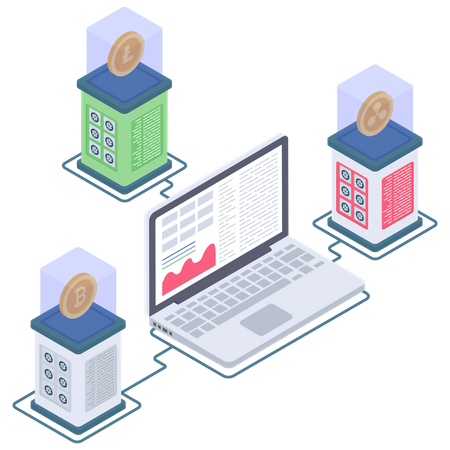 Relatório múltiplo de criptomoeda  Illustration