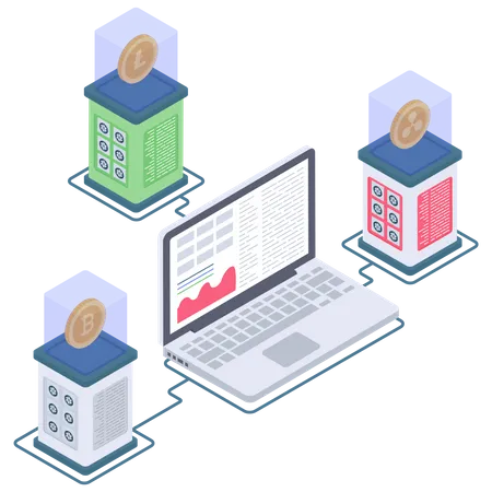 Relatório múltiplo de criptomoeda  Illustration