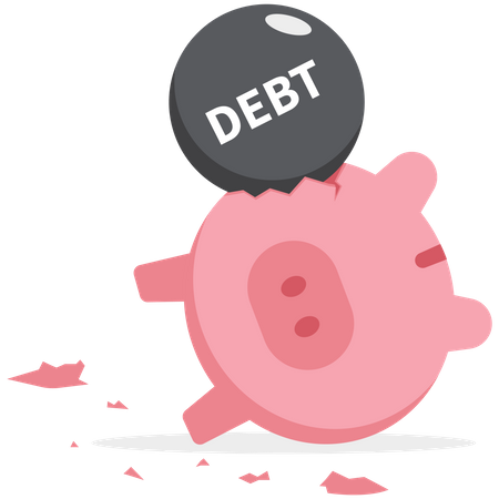 Crise de obrigações e empréstimos financeiros  Ilustração