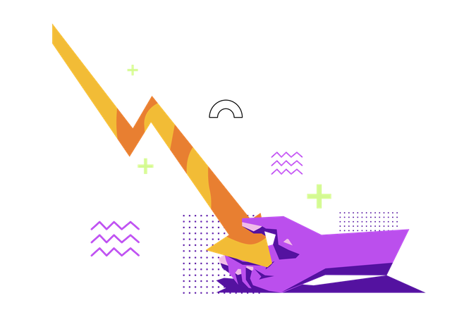 Crise econômica  Ilustração