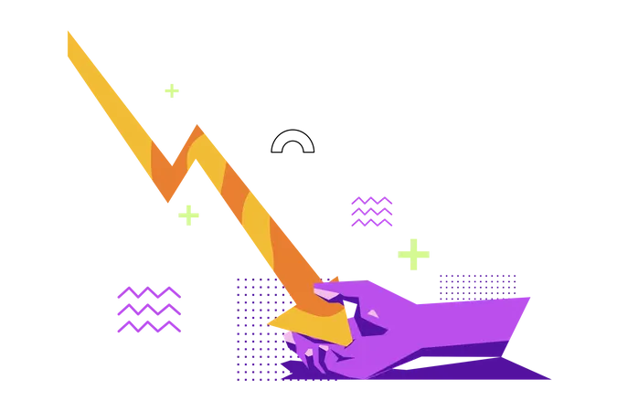 Crise econômica  Ilustração