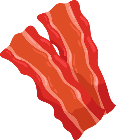 Crispy Bacon Strips  Illustration