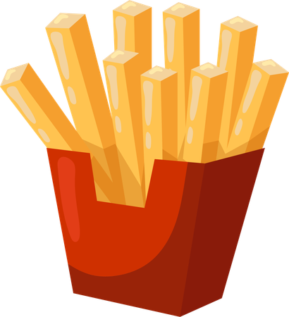 Crispy French Fries  Illustration