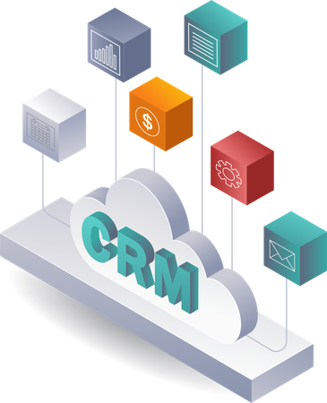 Sistemas CRM Desenvolvendo Redes de Negócios e Crescimento  Ilustração