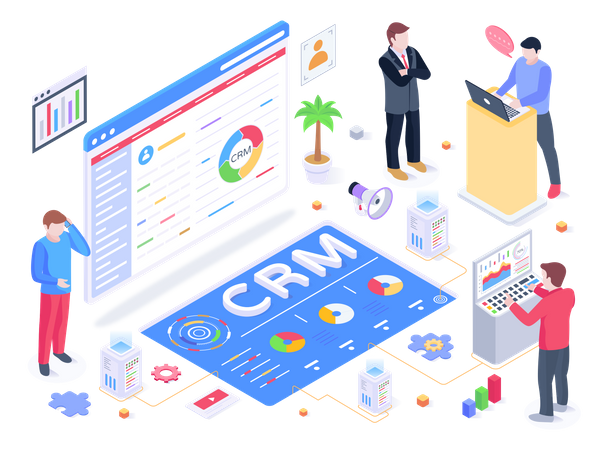 CRM Software  Illustration