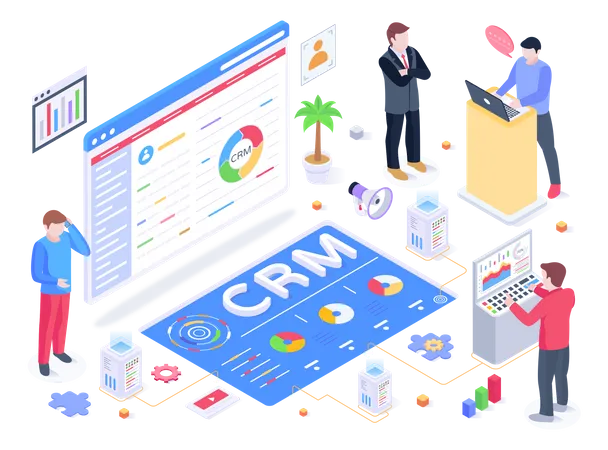 CRM Software  Illustration