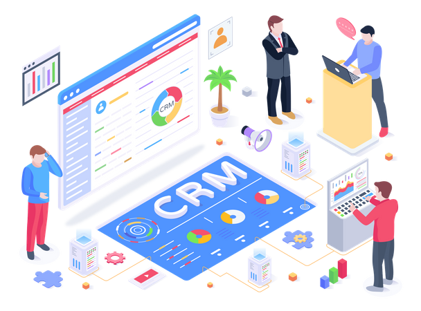 CRM Software  Illustration