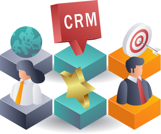 CRM-Strategien für Unternehmenswachstum  Illustration