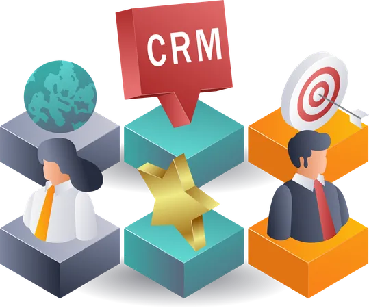 CRM-Strategien für Unternehmenswachstum  Illustration