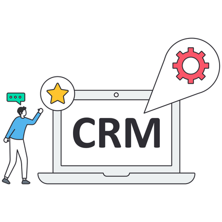 CRM System for customer  Illustration