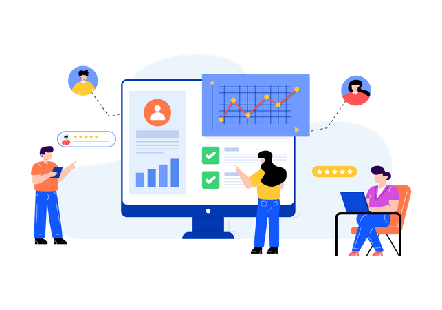 CRM system  Illustration