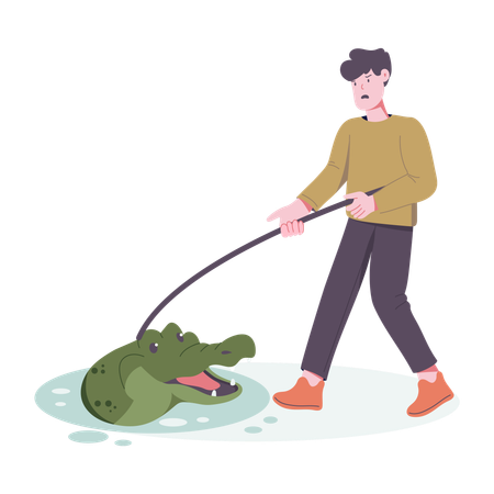 Gardien de crocodile mâle  Illustration