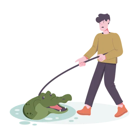 Gardien de crocodile mâle  Illustration