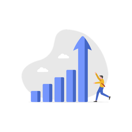 Croissance actuelle de l'entreprise  Illustration