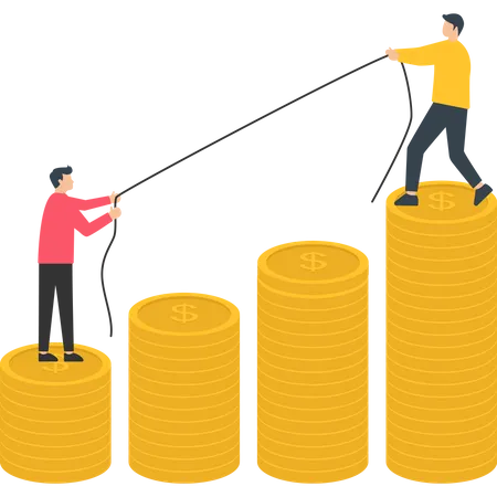 Évolution de carrière vers le succès  Illustration