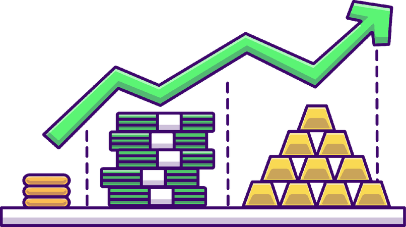 Croissance de la richesse  Illustration