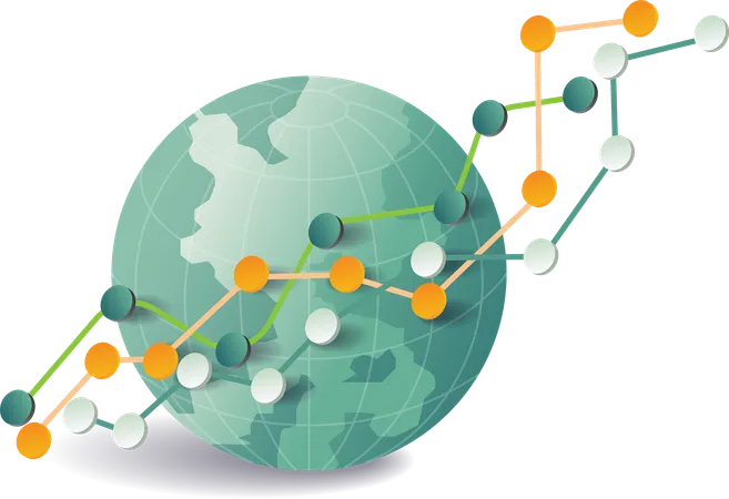 Croissance mondiale des affaires  Illustration