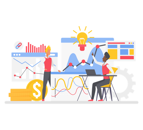 Croissance des revenus des entreprises  Illustration