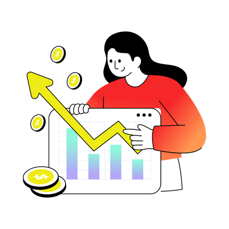 Discussion sur la croissance économique lors d'une réunion  Illustration