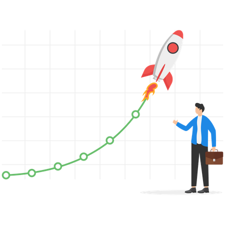 Croissance rapide de l'entreprise  Illustration