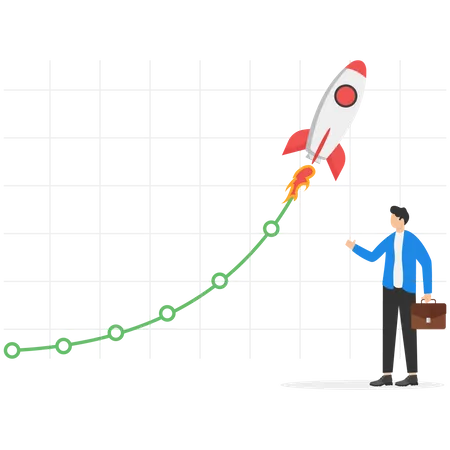 Croissance rapide de l'entreprise  Illustration