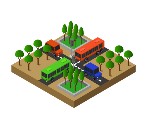 Cross road  Illustration