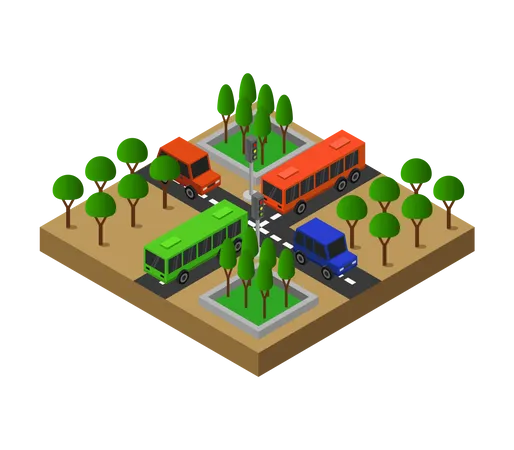 Cross road  Illustration