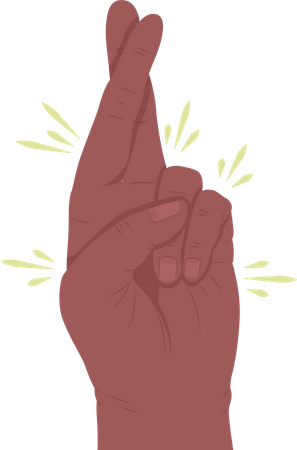 Crossed Fingers  Illustration