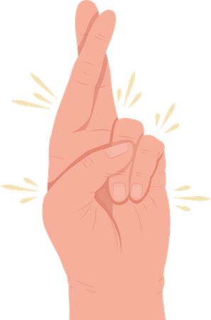 Crossed Fingers  イラスト
